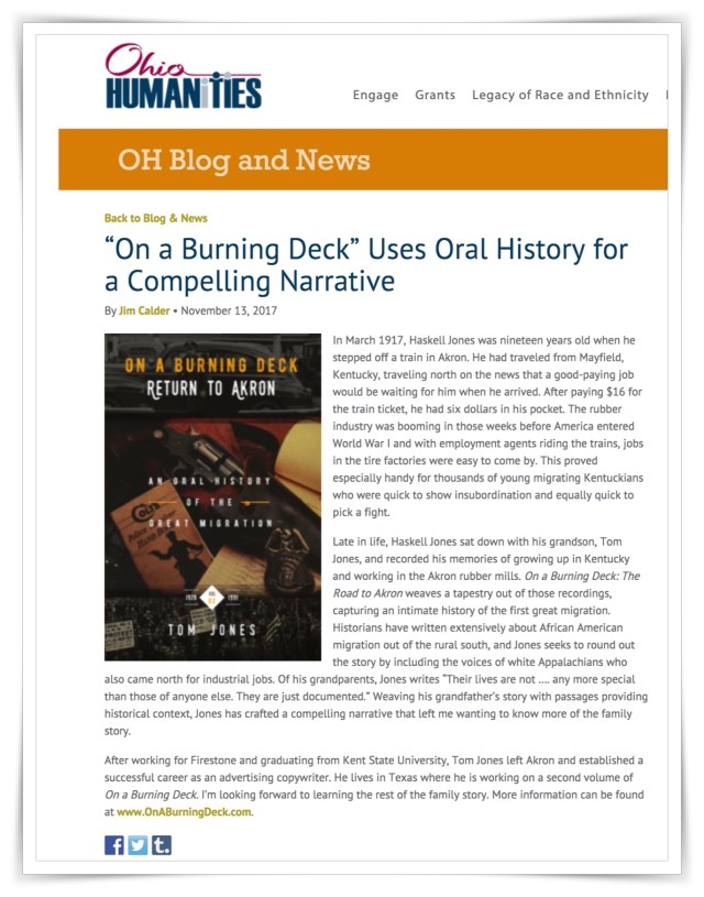 On A Burning Deck: Review Ohio Humanities