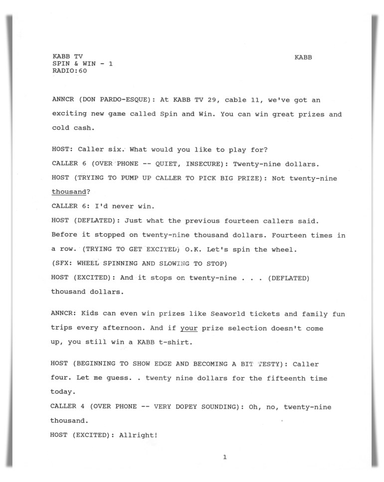 KABB (unproduced script)