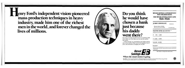 Bexar Savings—Millionaires