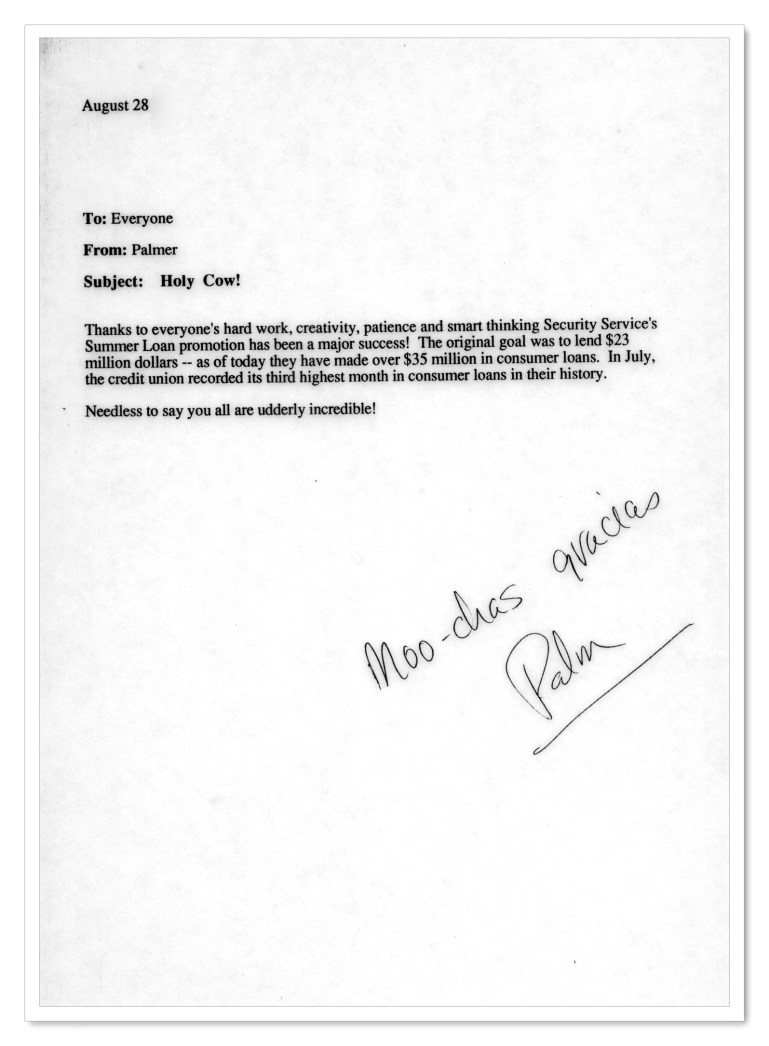 Security Service Federal Credit Union—“Unherd Of”