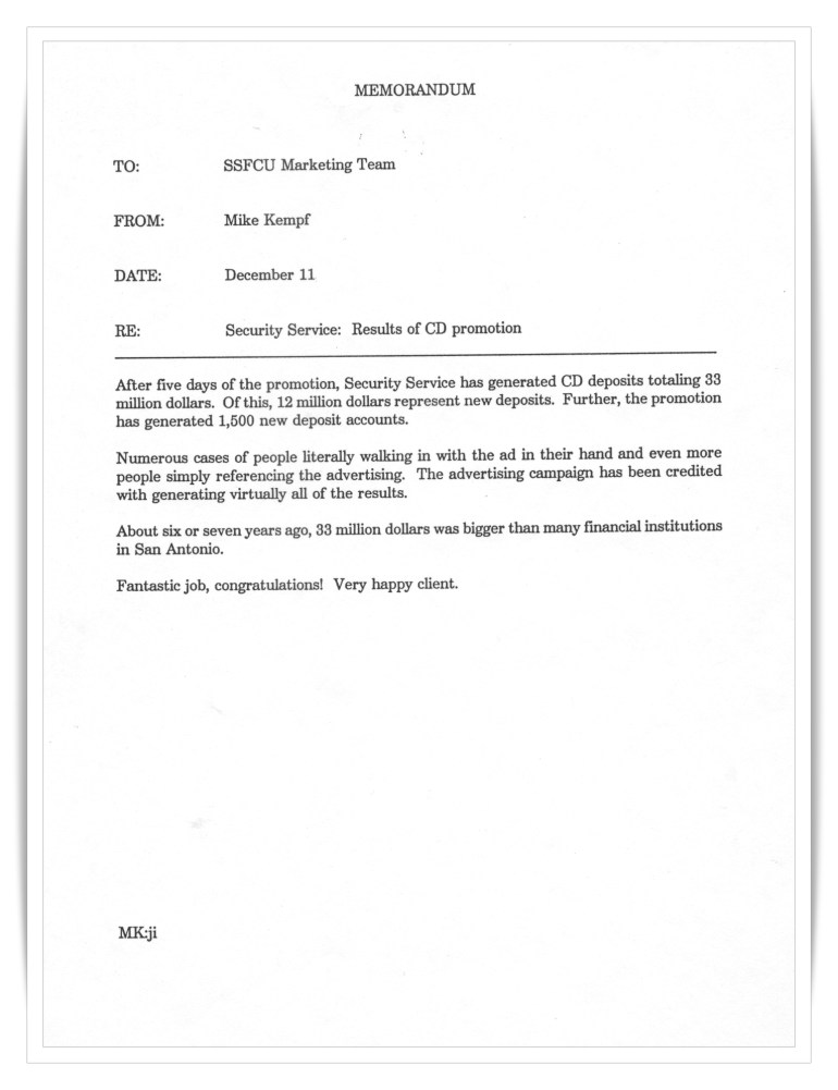 Security Service Federal Credit Union—“Unherd Of”