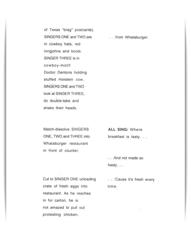 Whataburger—Riders In The Sky (unproduced script)